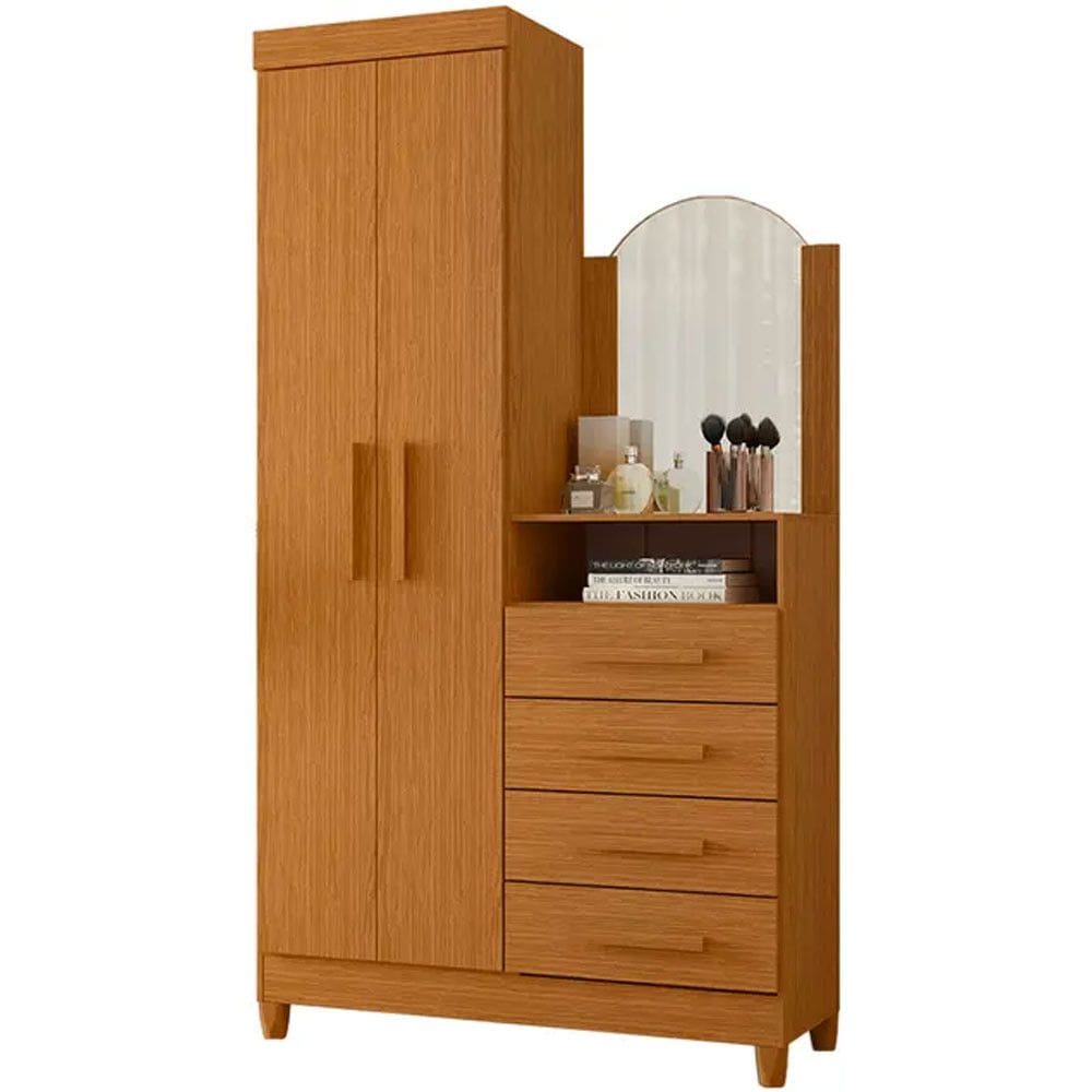 Guarda Roupa New Capri Cômoda 2 Portas 4 Gavetas Albatroz