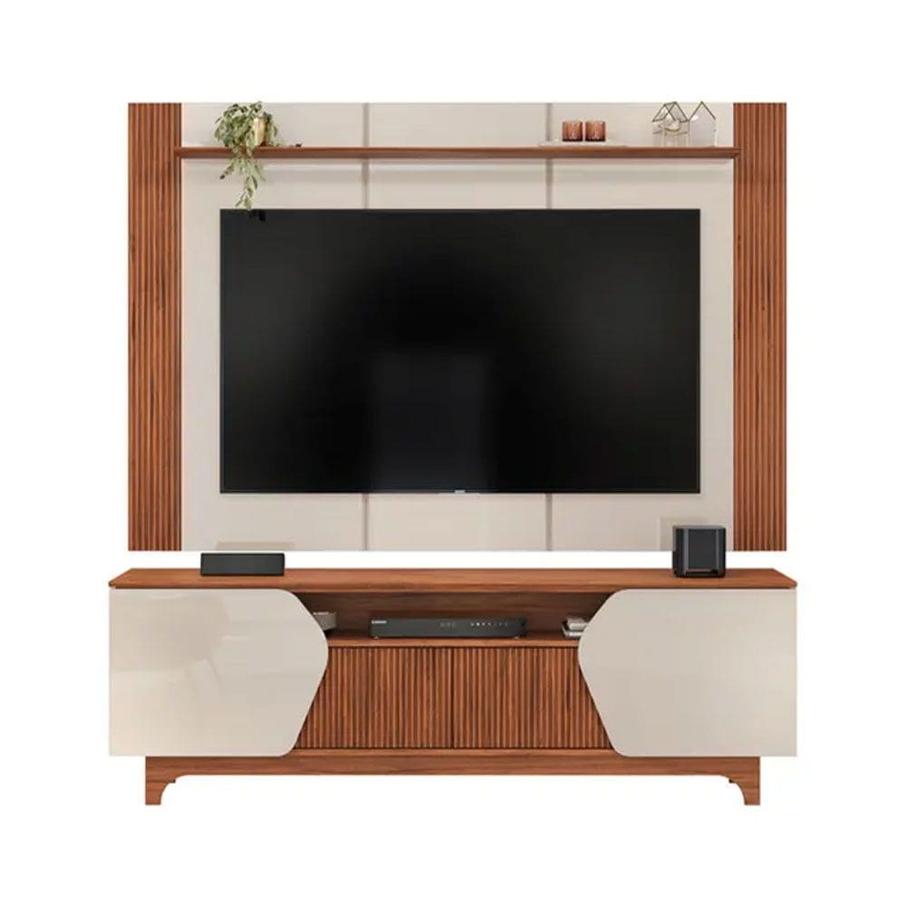 Rack com Painel Helo para TVs até 75 Polegadas MDF MDP 4 Portas DJ Móveis
