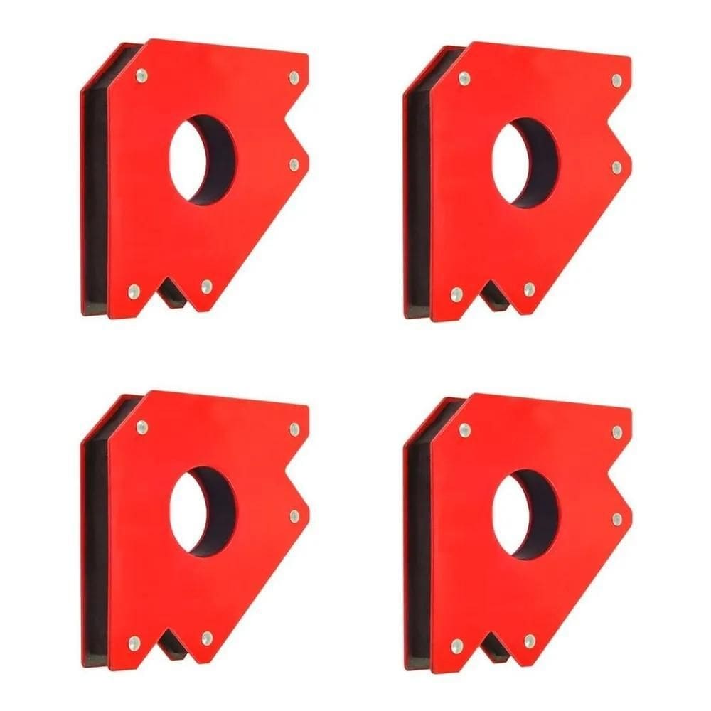 2X Esquadro Magnético Para Solda 22 Kg Robusto Ômega - 4 Peç