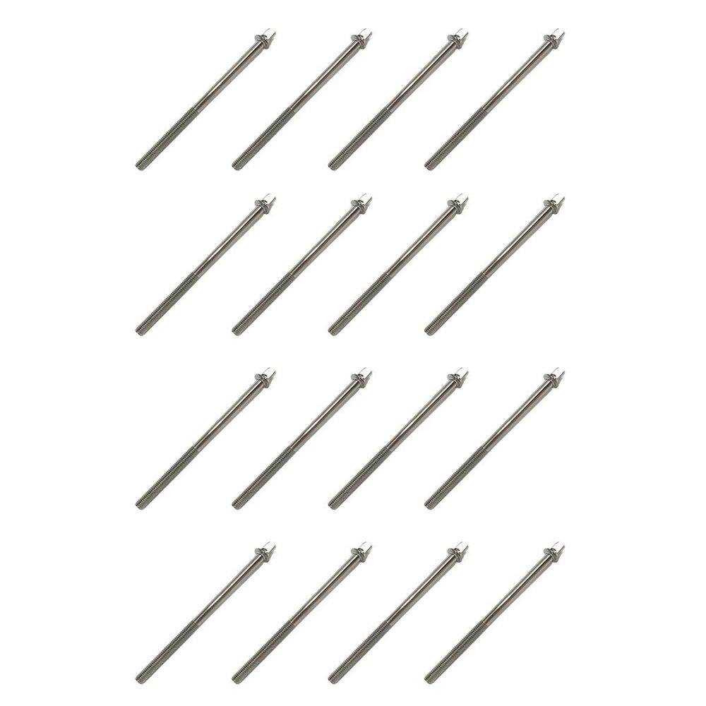 Kit 16 Parafuso Afinação De Bateria 58Mm X 5Mm 7/32 Torelli