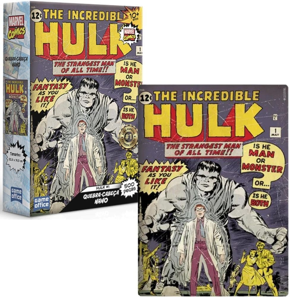 Quebra Cabeça 500 Peças Nano Hulk Apariçao Hq 3300 - Toyster
