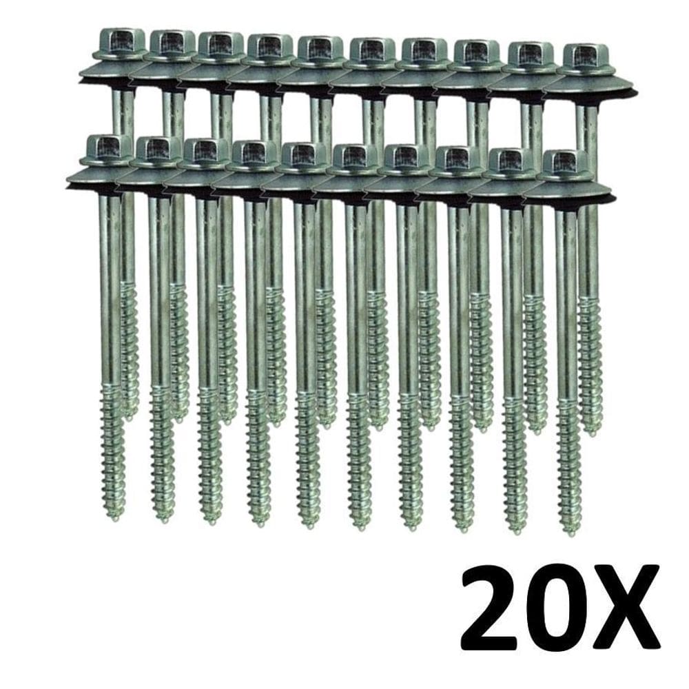 Kit 20 Parafuso Para Telha Com Arruelas 5/16``X110 Mm