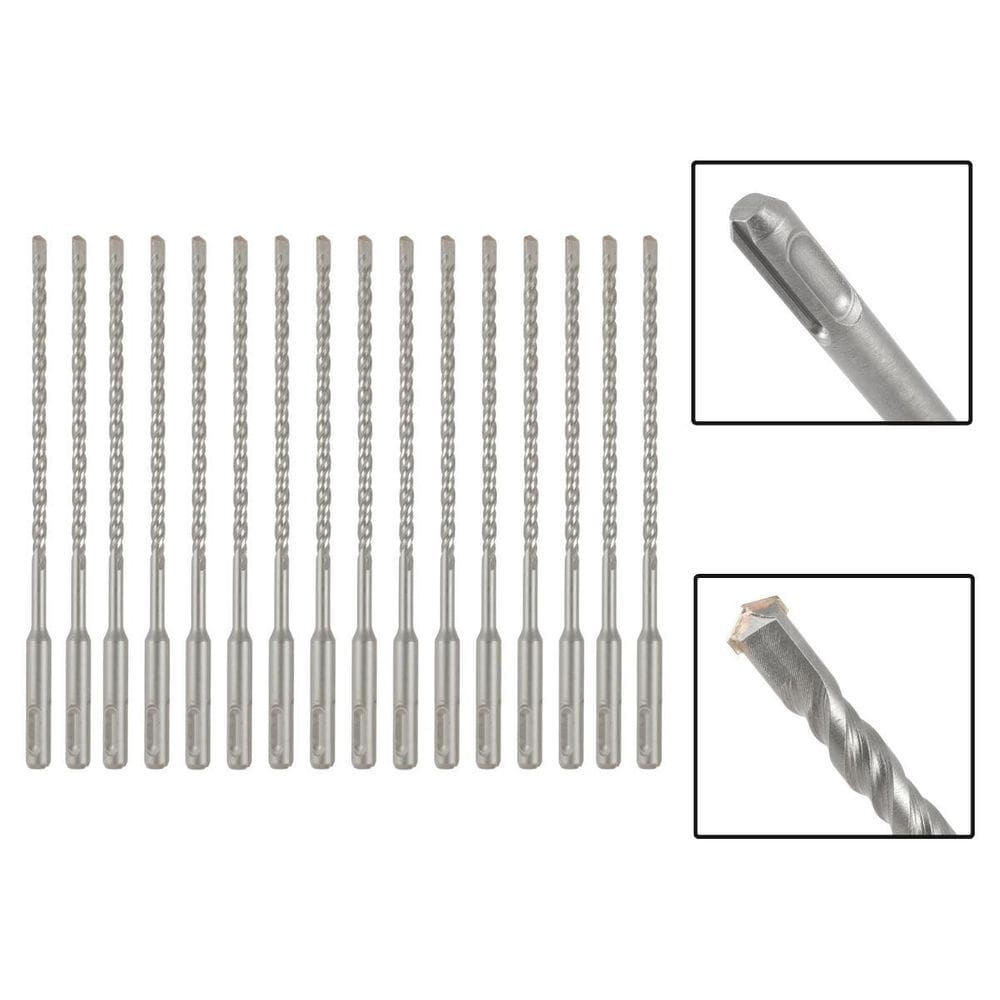 Jogo 16 Brocas Sds Plus 6X310 Mm Aço Carbono Tungstênio