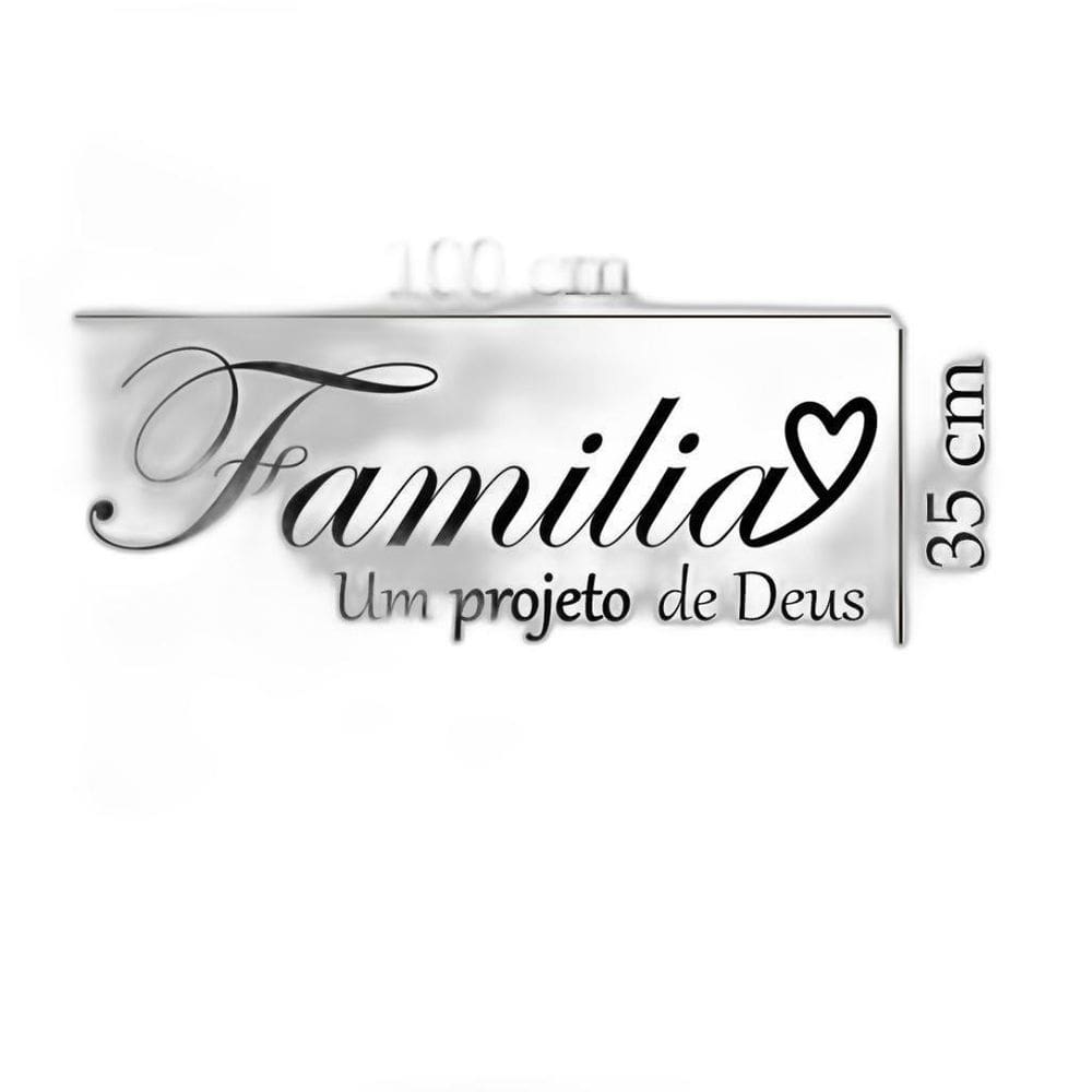 Adesivo De Parede Frase Família É Um Projeto De Deus