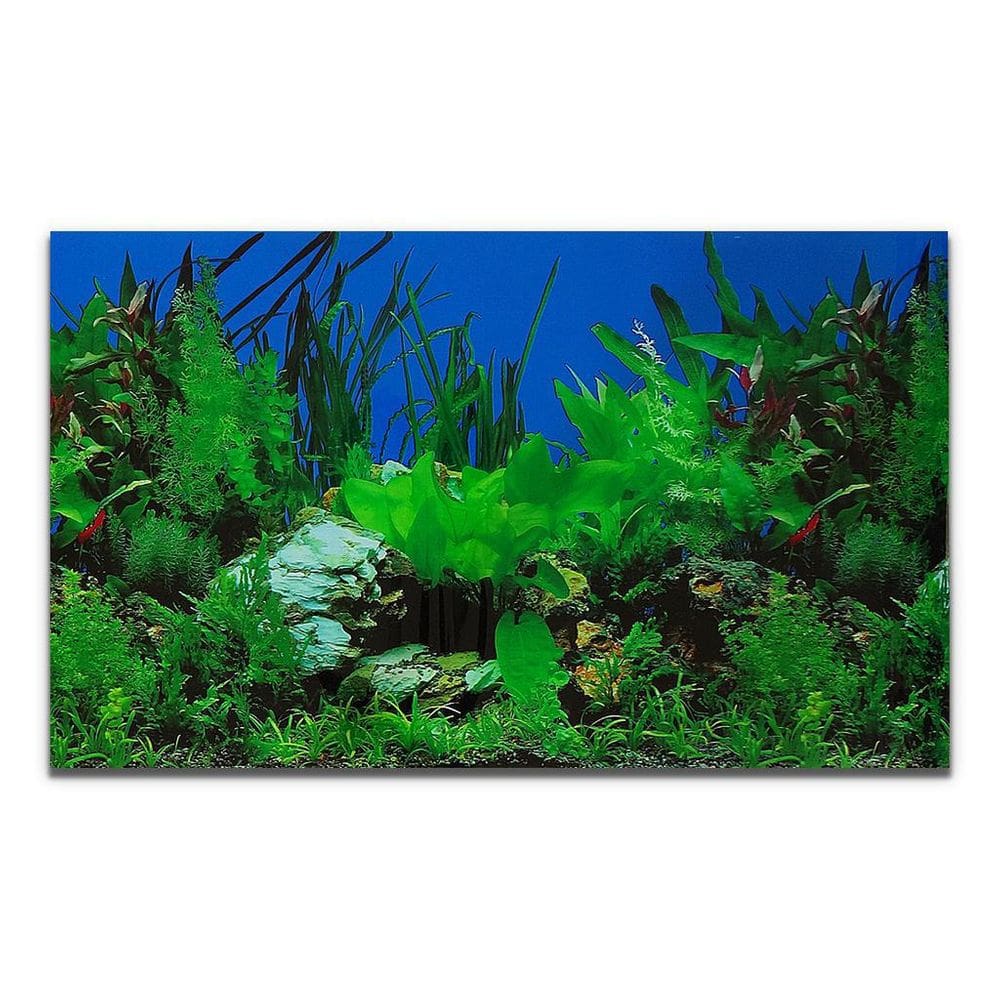 Painel para Aquários Fundo Azul e Plantas PP-081 30x200cm