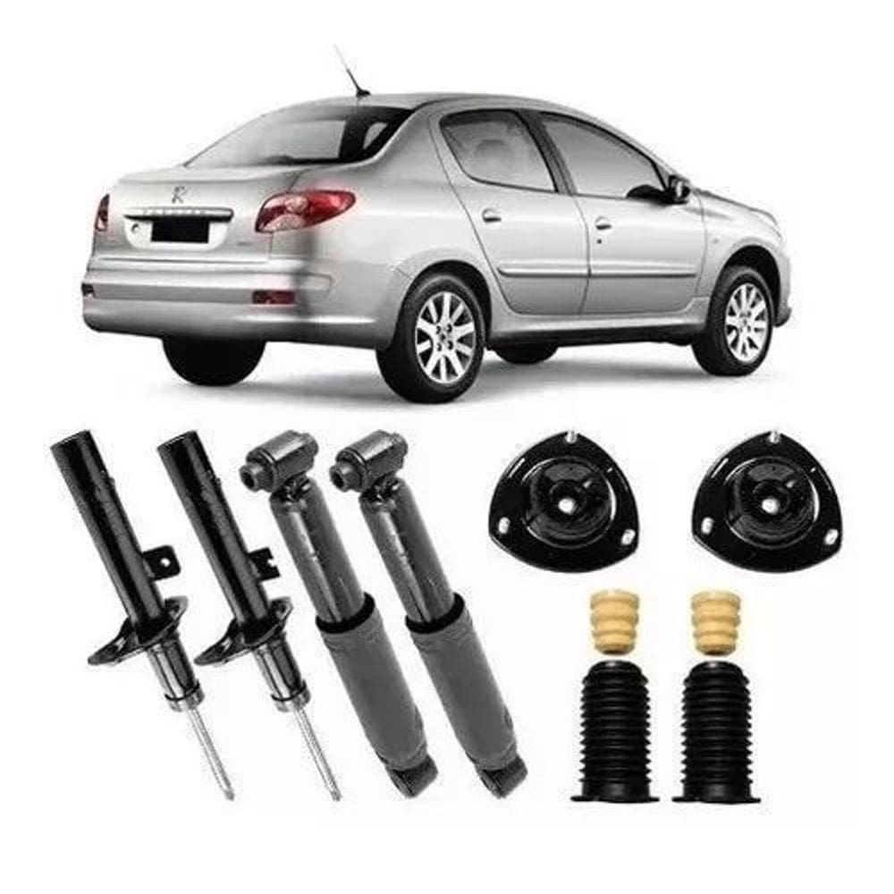 4 Amortecedor+ Kit Suspensão Peugeot 207 Passion Após 2009