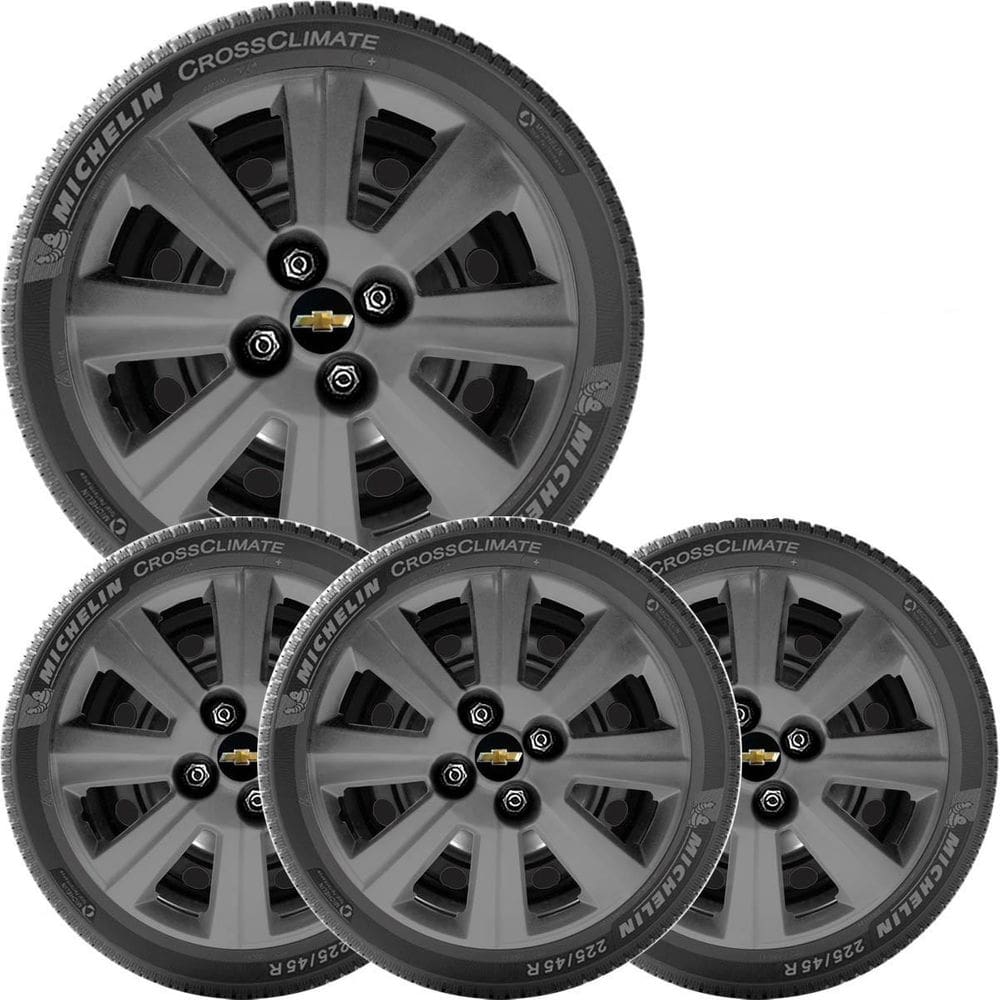 Kit 4 Calota Gm Agile Astra Corsa Aro 15 Grafite Emb 030Cp