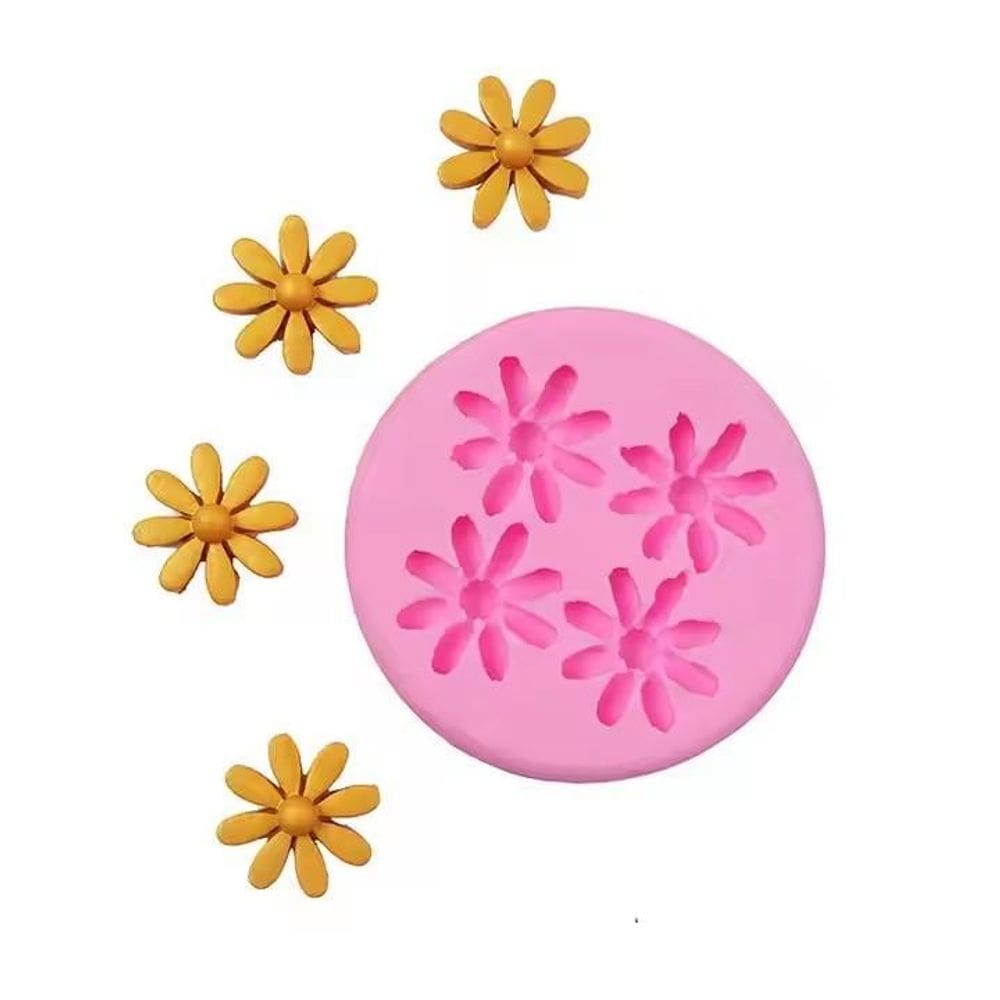 Molde Silicone Flores Floral Flor Chocolate Biscuit Fondant
