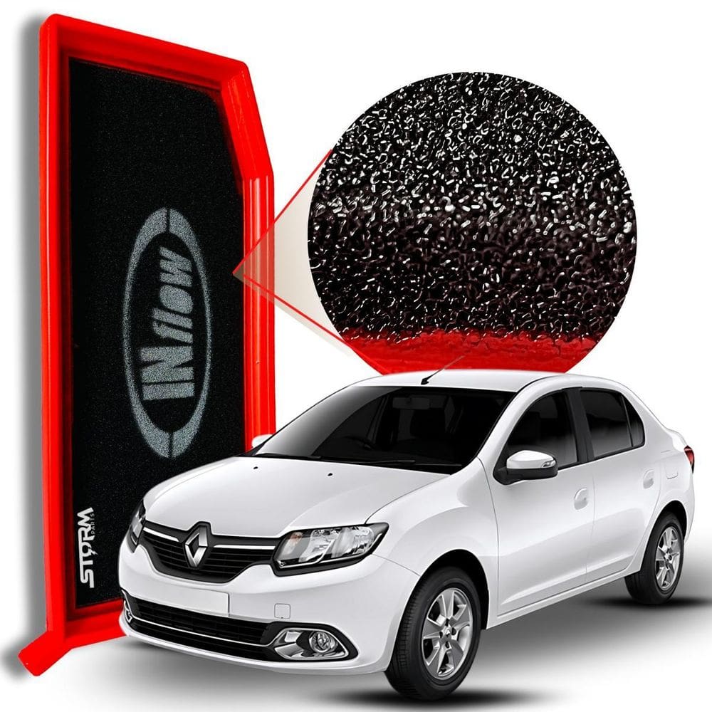 Filtro De Ar Esportivo Inflow Renault Logan 1.0 2017 A 2022