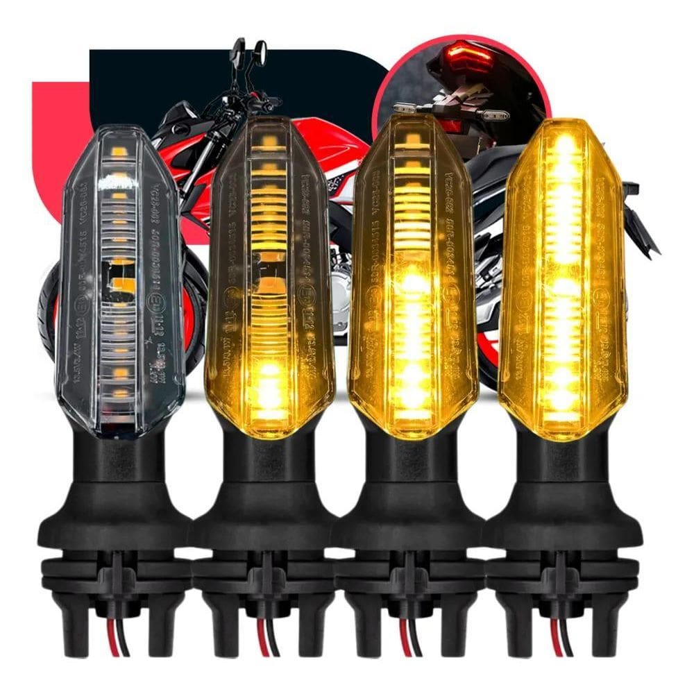 2X Kit 4 Pisca Seta De Led Cb250 Twister Cg Titan Fan Start