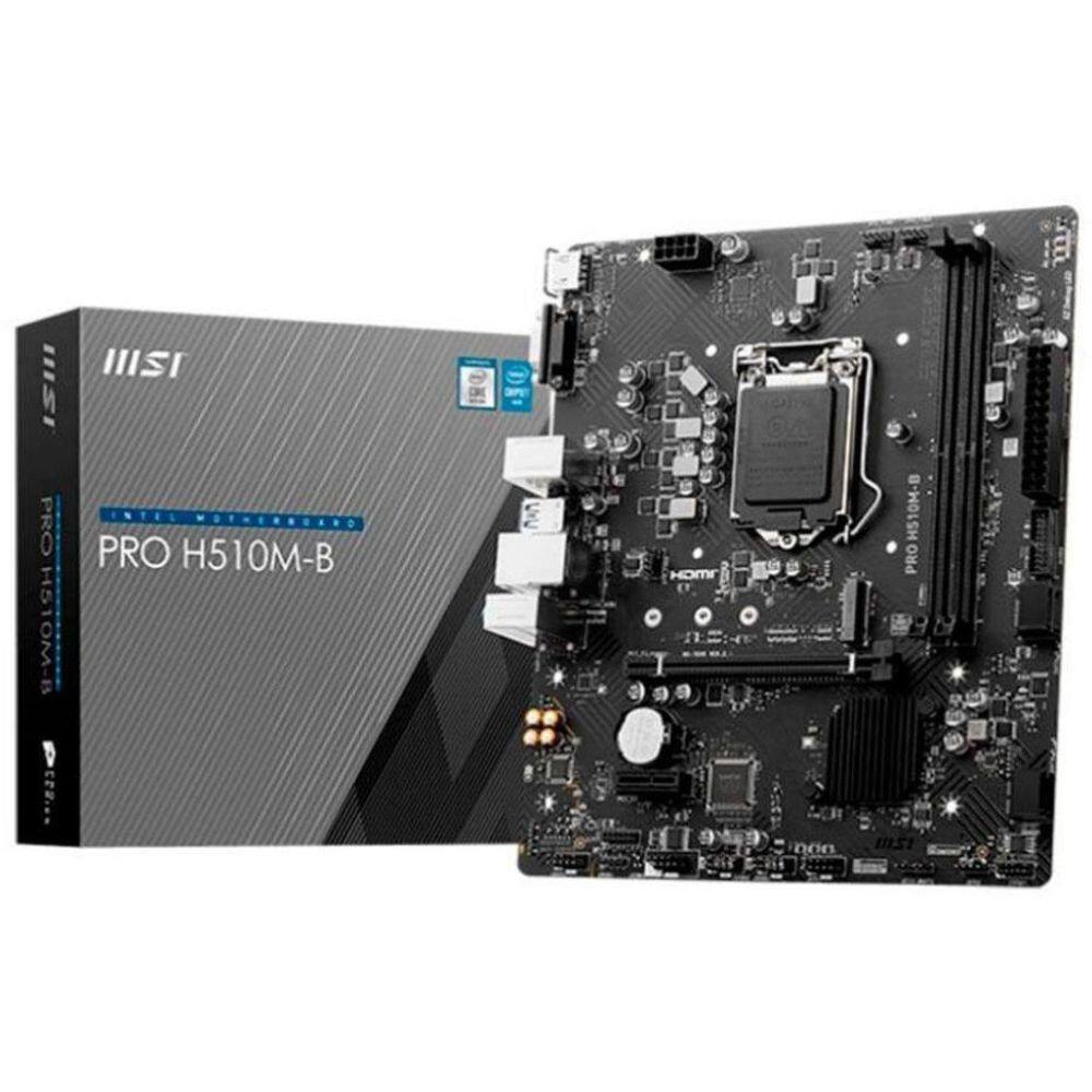 Placa Mae Msi Pro H510M-B Chipset H470 Intel 1200 Somente 10
