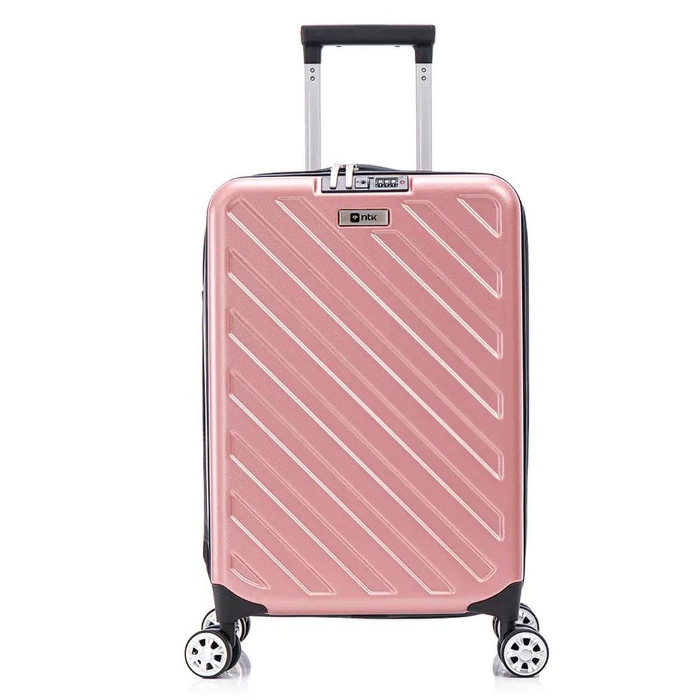 Mala De Viagem Compacta Giro Rodas 360º Cadeado Rosa Nautika