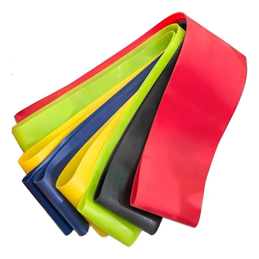 2X Kit 5 Faixa Elástica Super Mini Band Para Treino Exercíci