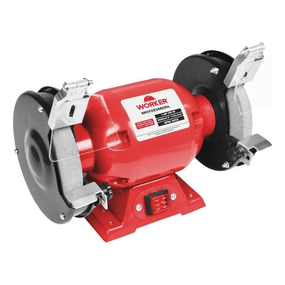 Motoesmeril De Bancada Profissional 152Mm 735W 1Hp Worker