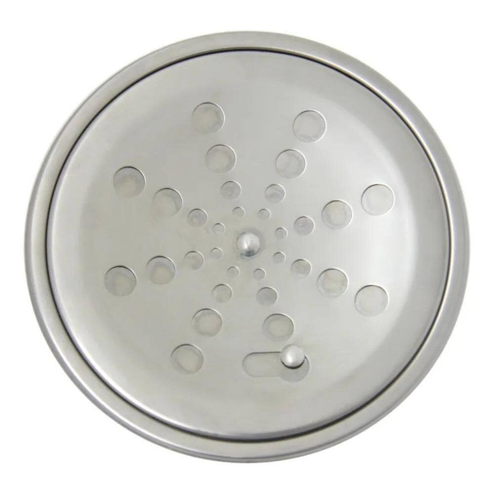 2X Grelha Ralo Redondo 150Mm + Porta Grelha Caixilho Inox