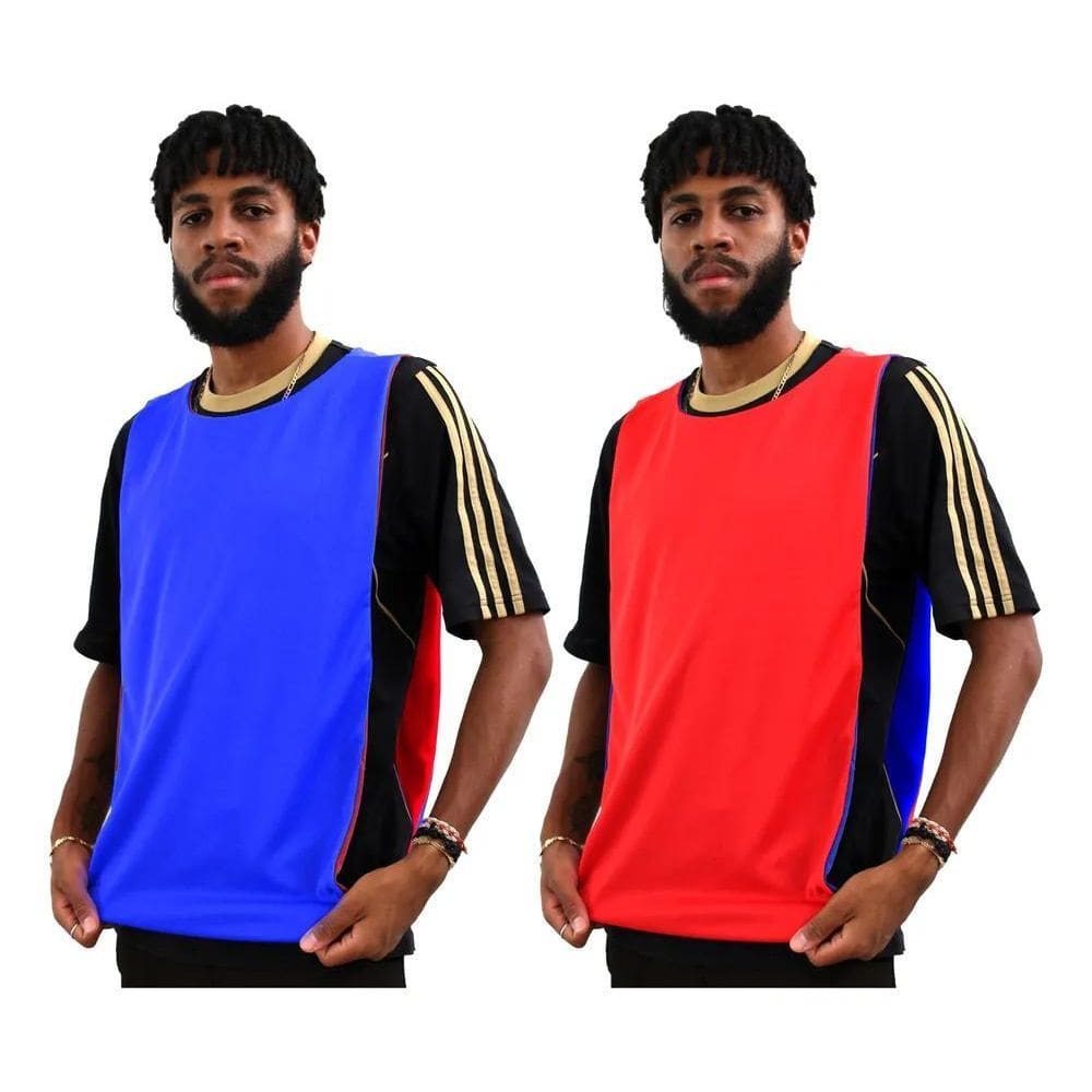 2X Coletes Kit Futebol Colete Jogo Com Face Dupla Treino 5 P