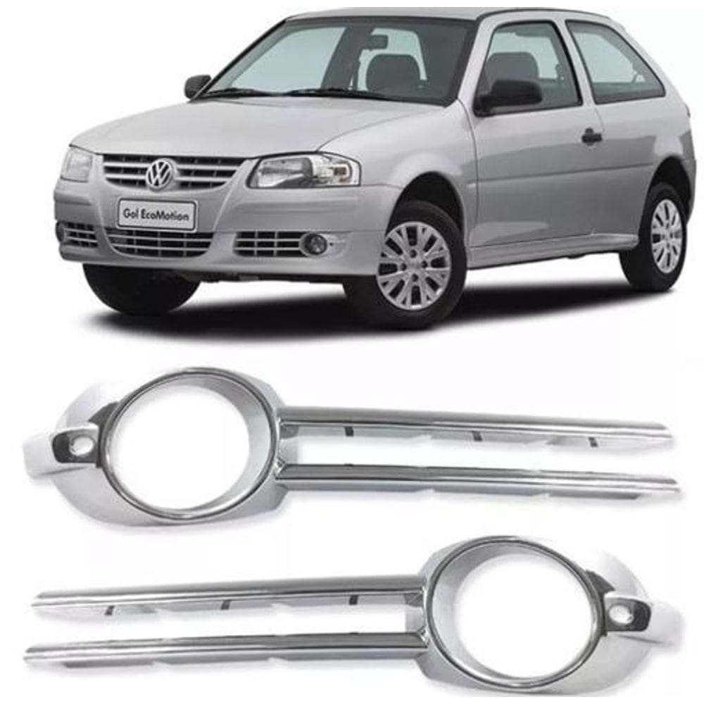 Aplique Cromado Moldura Farol Gol Parati Saveiro G4 2006/...