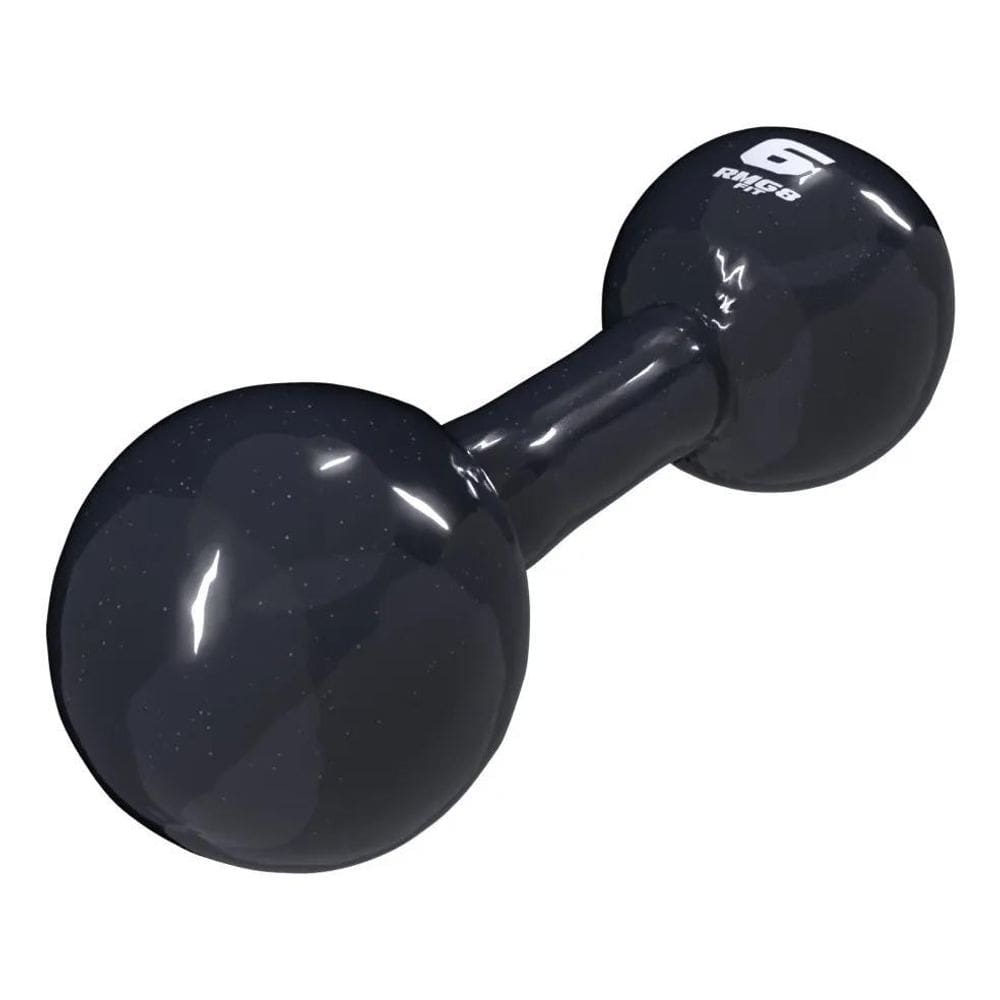 Halter 6Kg Bola Emborrachados Rmg8 Fit Cor Preto