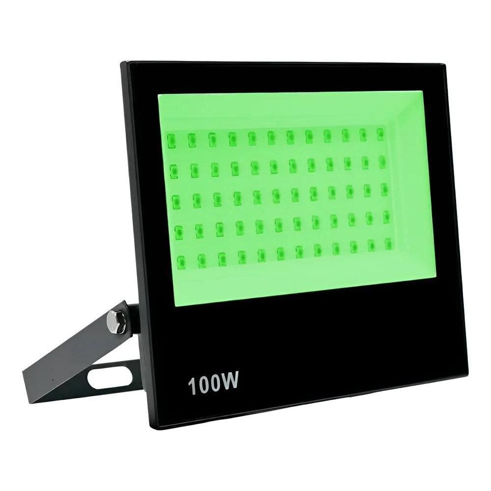 2X Refletor 100W Led Holofote Verde 110/220 Prova D`Água