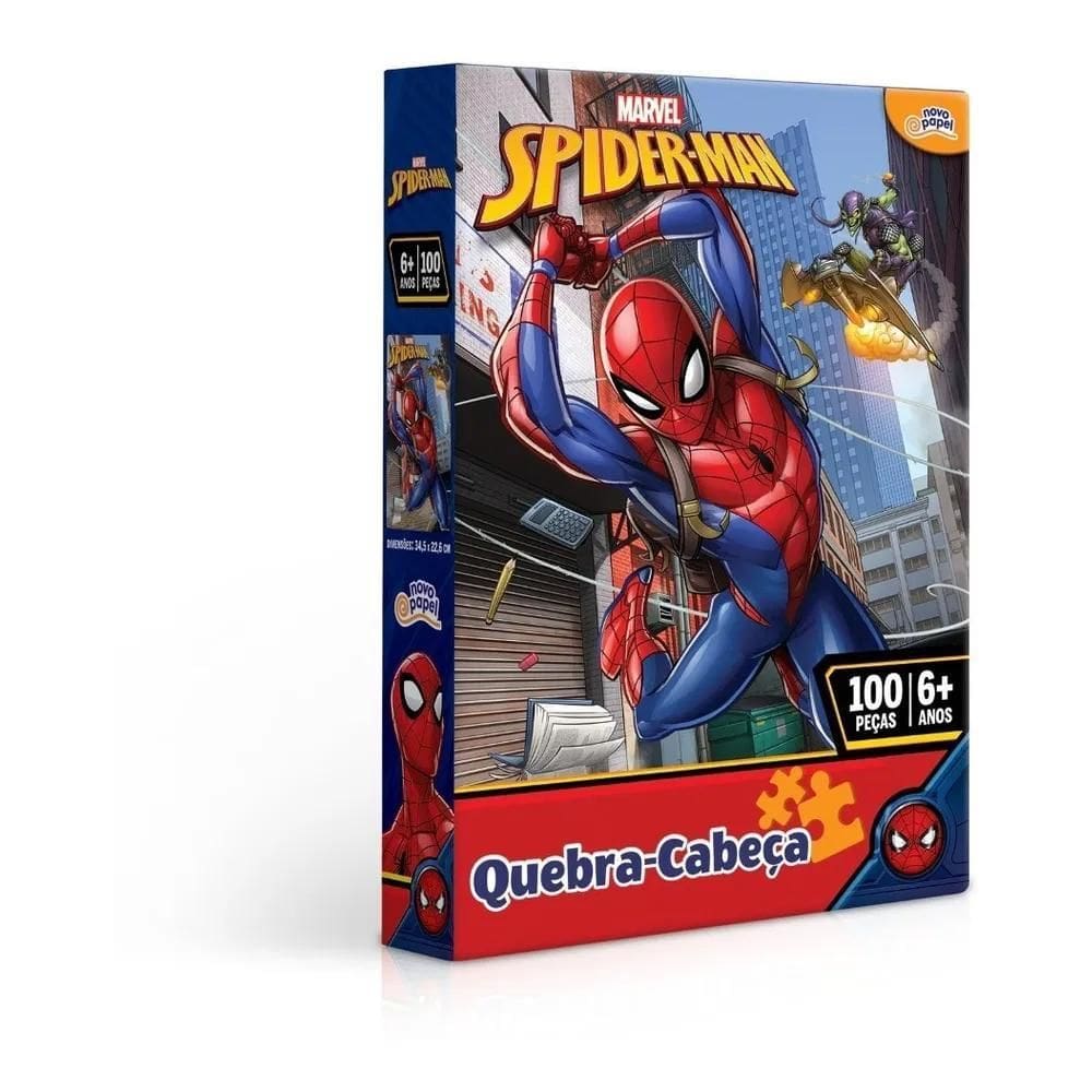 Quebra-Cabeça Homem Aranha Marvel 100 Peças Toyster Tea