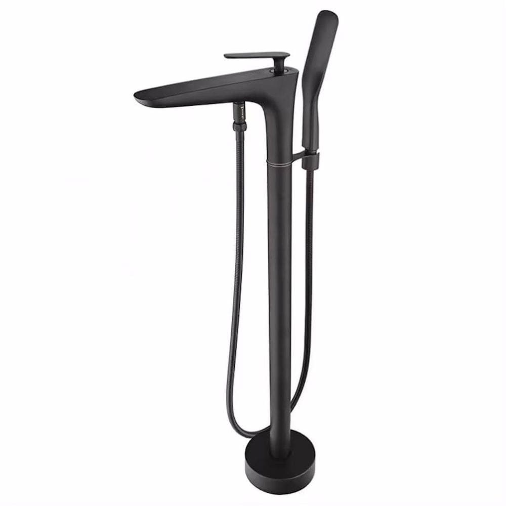 Misturador Monocomando De Piso Para Banheira Preto