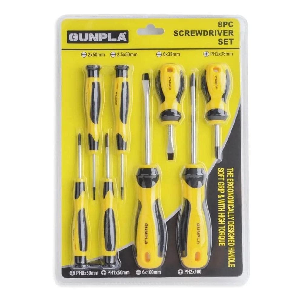 Kit Jogo 8 Pçs Chave De Fenda Phillips Universal Ferramentas