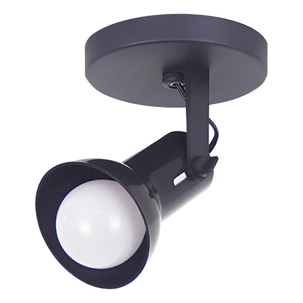 2X Spot Sobrepor 1 Lâmpada Direcionável E-27 Preto