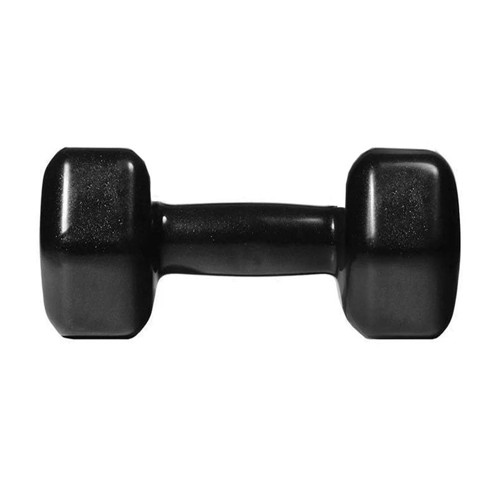 Halter Sextavado Peso Academia Emborrachado 4Kg Preto Treino