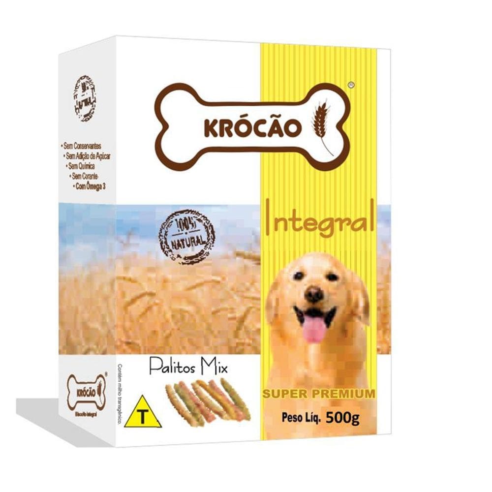 Krocão Biscoito Integral Palito Mix 500G