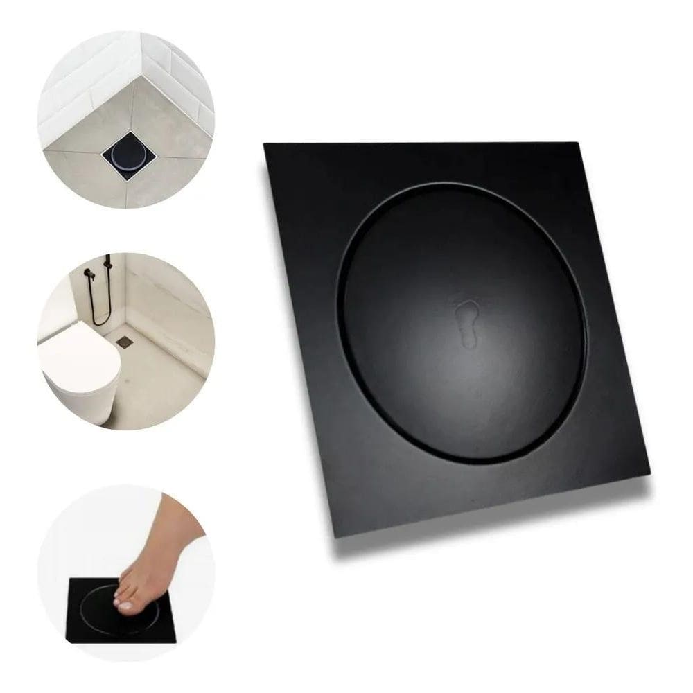 2X Ralo Inteligente Para Banheiro Quadrado 10X10 Aço Inox Pr