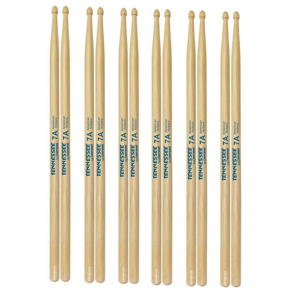 Kit 6 Pares Baqueta Liverpool Tennessee Hickory Tnhy 7Am