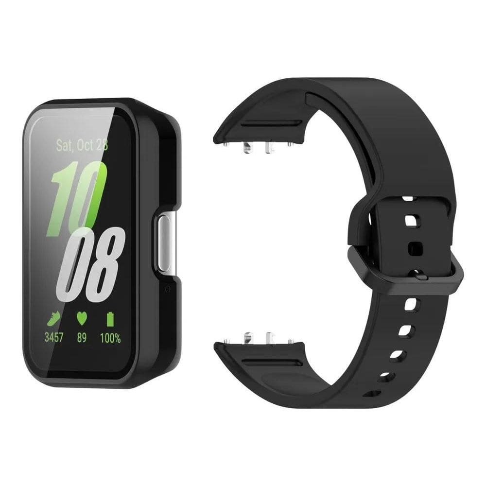 Capa Bumper Com Película + Pulseira Para Galaxy Fit3 R390