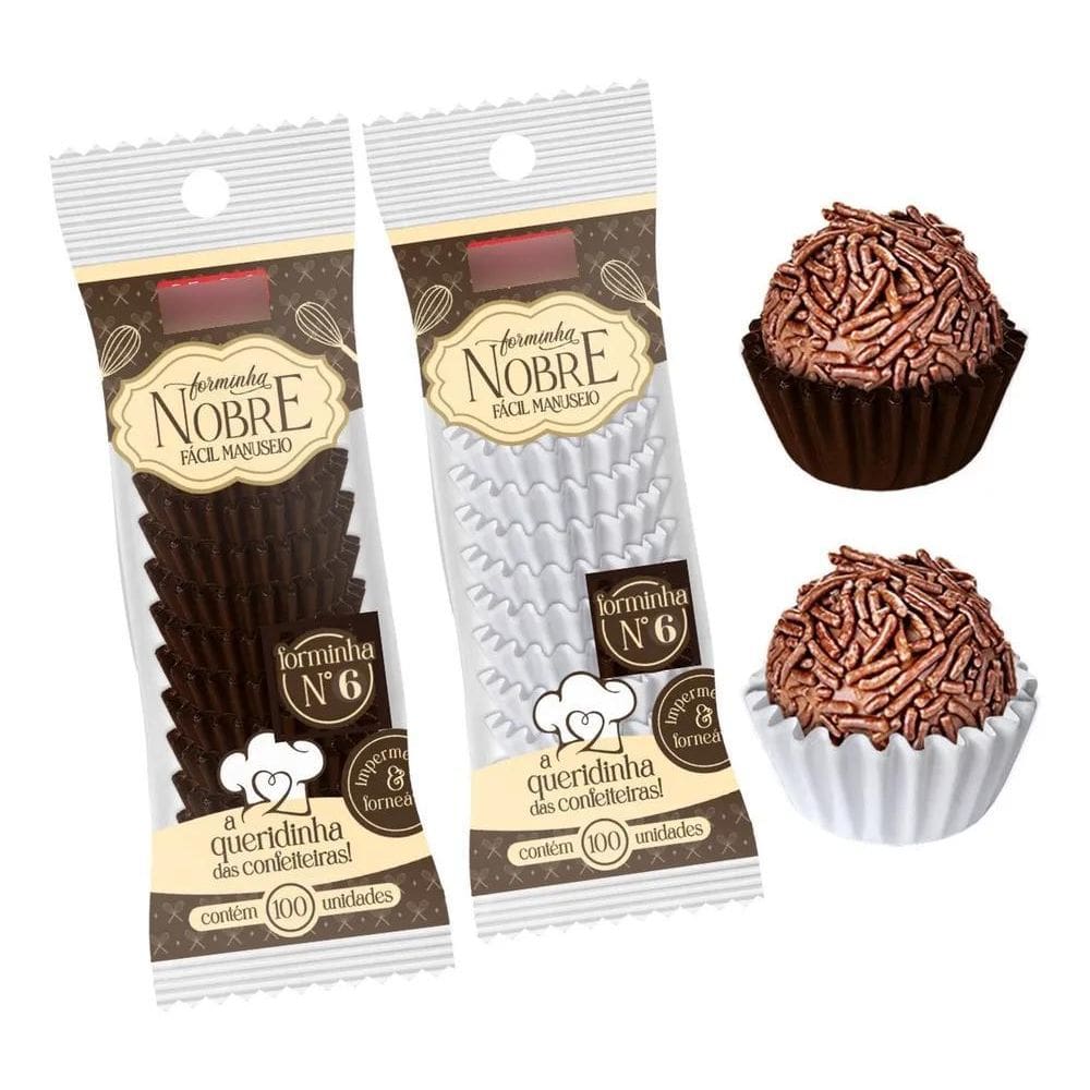 1000 Forminhas Marrom Dentro E Fora Nº6 Doce Brigadeiro Plac