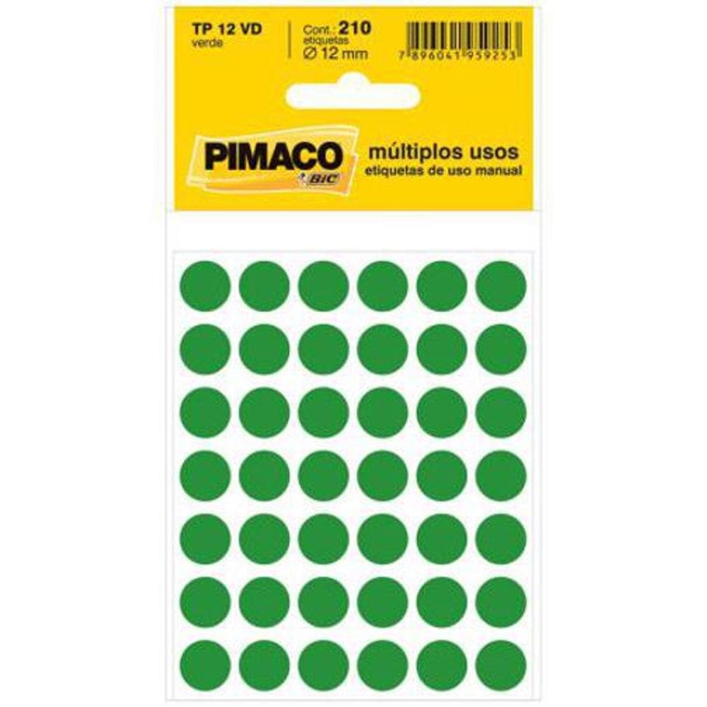 Etiqueta Adesiva Tp12 Verde Pimaco