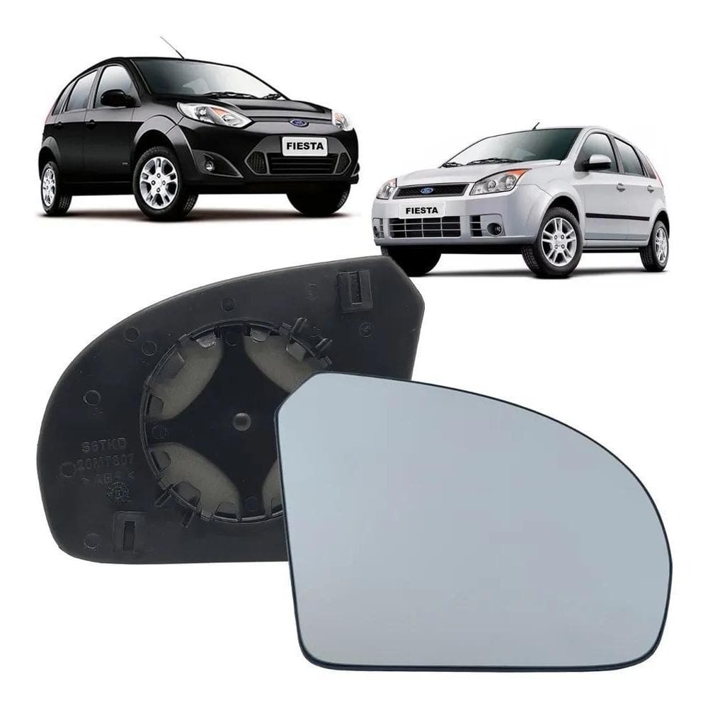Lente Com Base Retrovisor Fiesta 2003/2012 Sedan