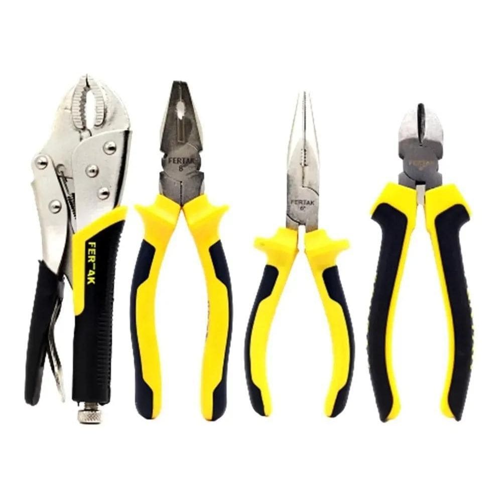 Kit Jogo Alicates Utilidades Universal Corte Bico Pressão