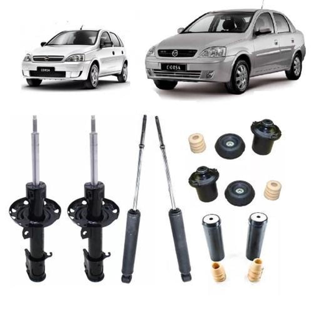 Jogo Amortecedores + Batentes Peugeot 206/207