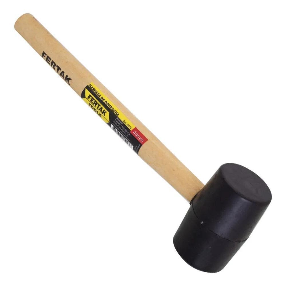 Martelo De Borracha Preta 40 Mm Marreta Martelinho Piso