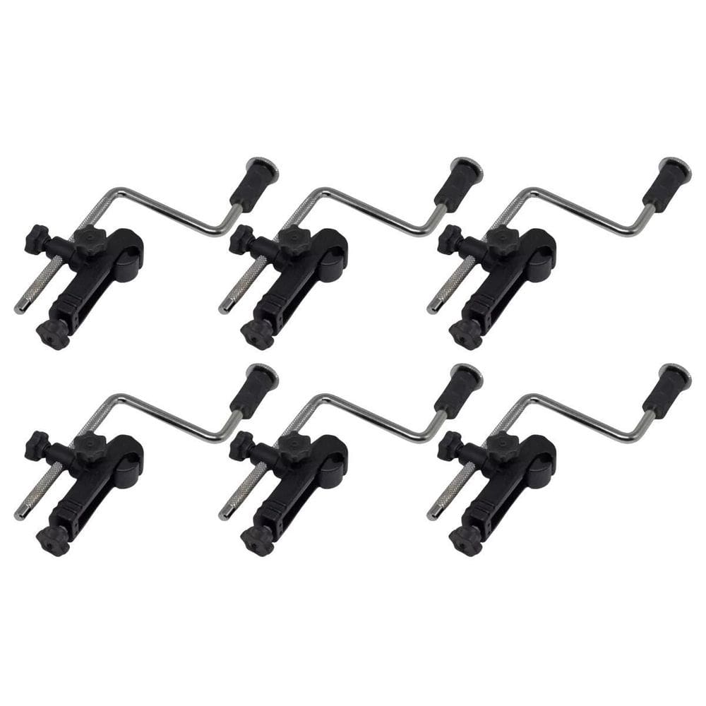 Kit 6 Clamp Suporte De Microfone Percussão Estilo Garra Lp