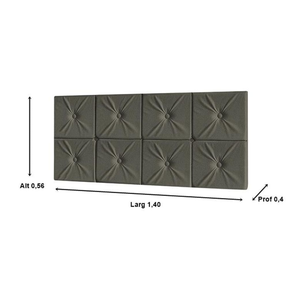 Painel De Cama Casal 1,40 Ferrari Cor Cinza