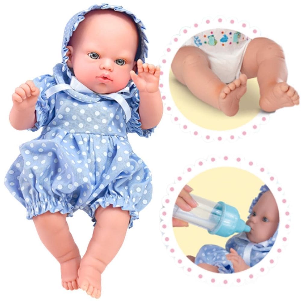 Boneca Babies Primeira Mamadeira Bebe E Acessórios - Roma