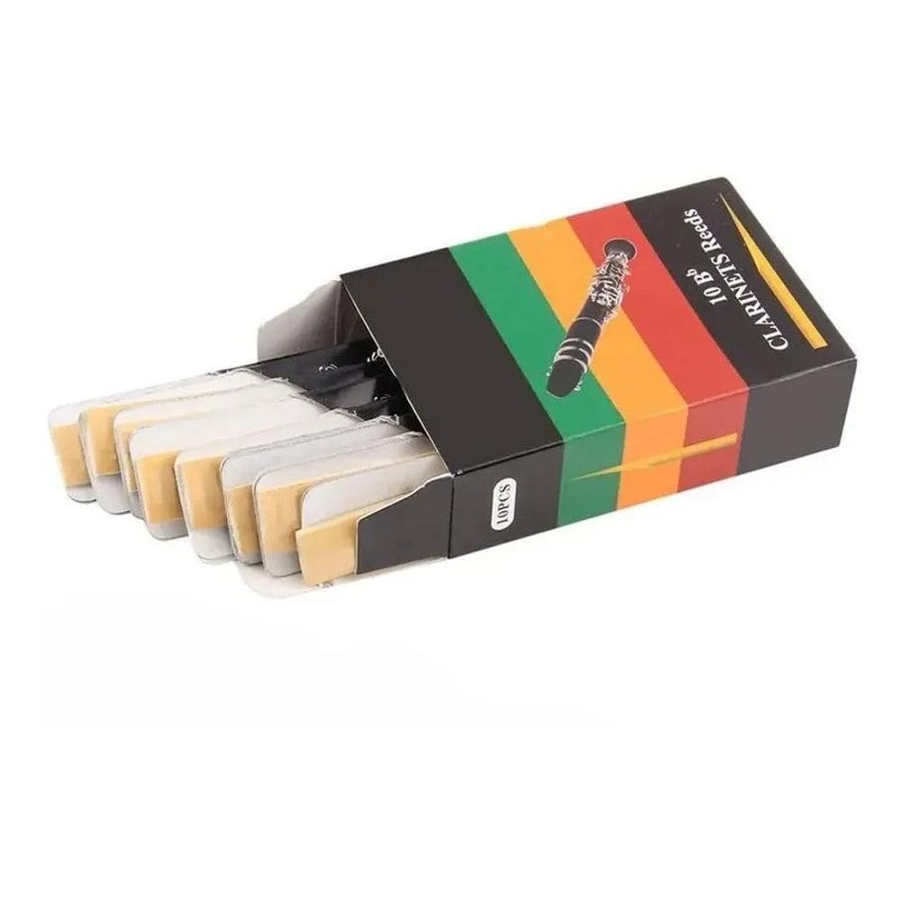 Palhetas Para Clarinete Bambu Riyin 1.5 Com 10 Unidades