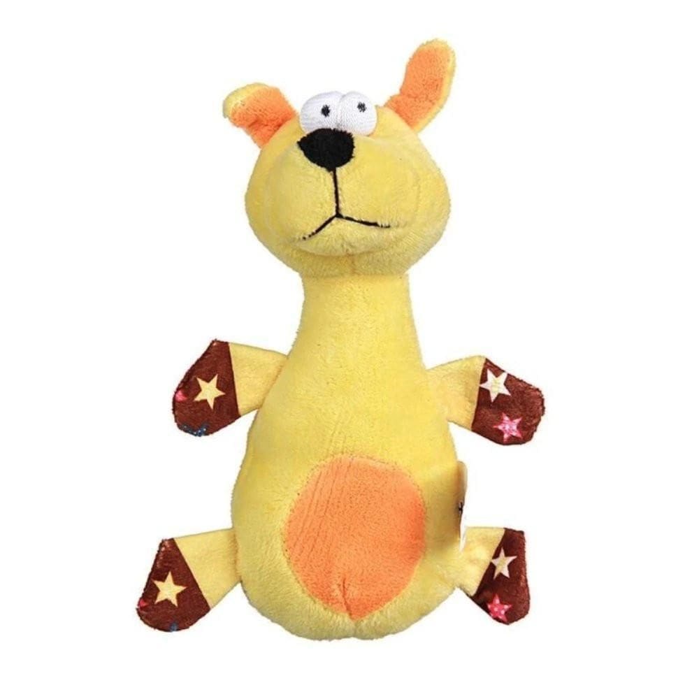 Mordedor Cachorro Amarelo De Pelúcia Para Pets