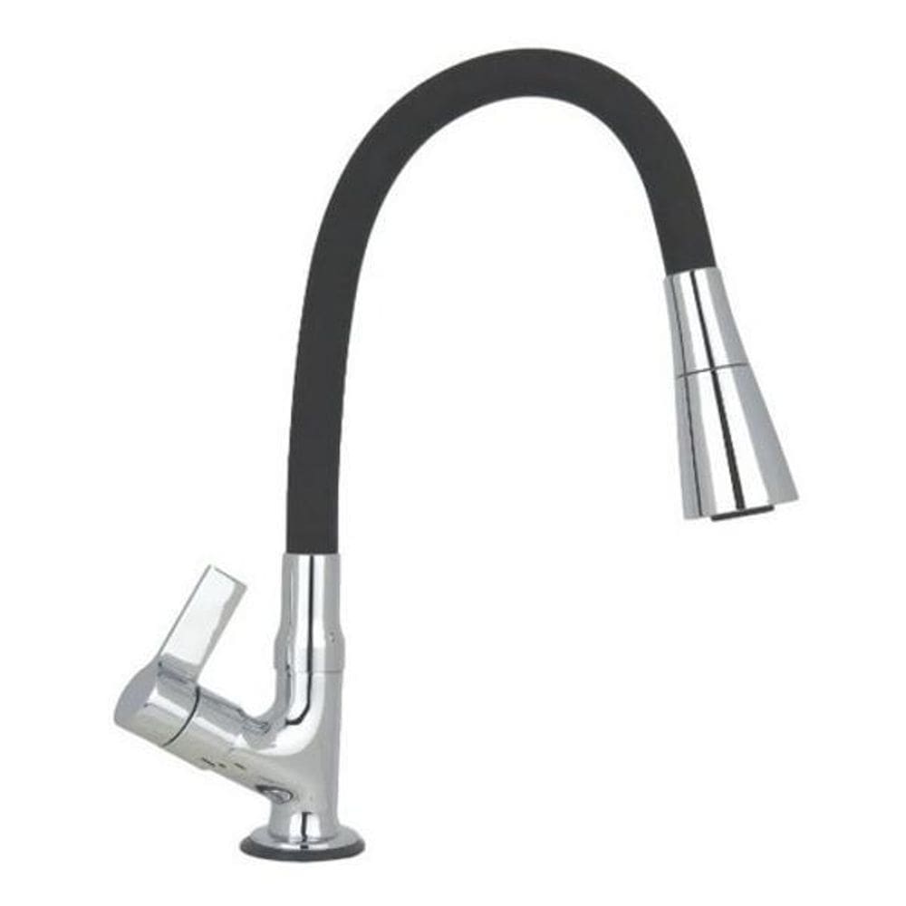 Torneira Bica Móvel Mesa Bancada Jato Preto Cone Cr C80