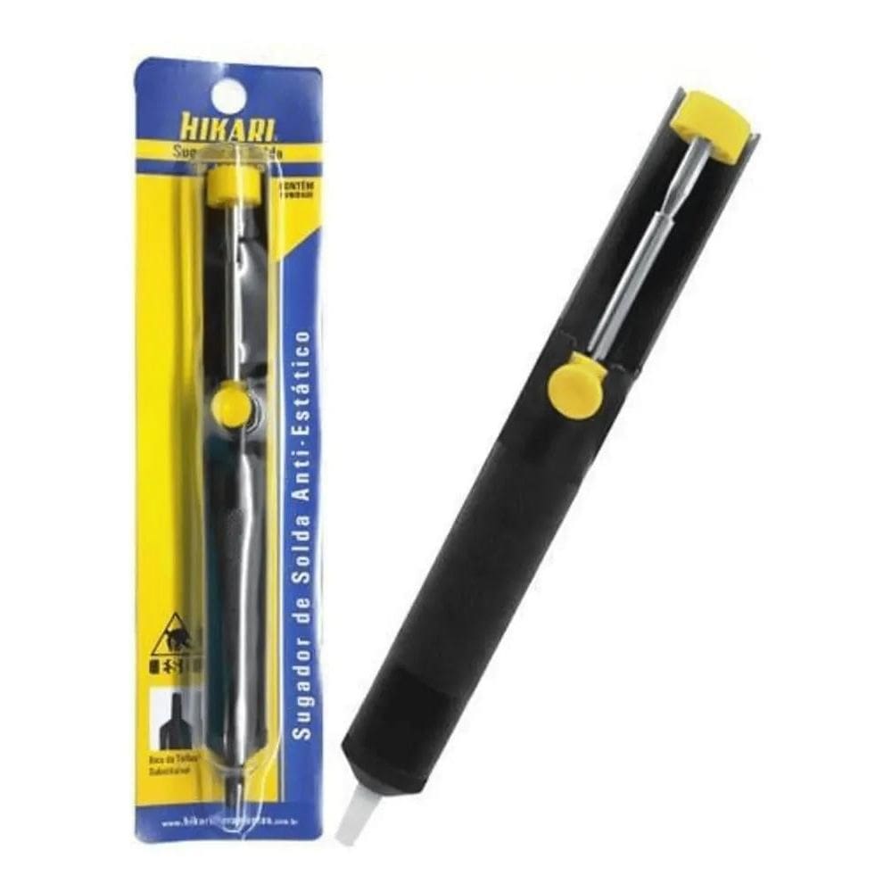 2X Sugador De Solda Anti-Estático Hikari Hk-190 Esd Aluminio