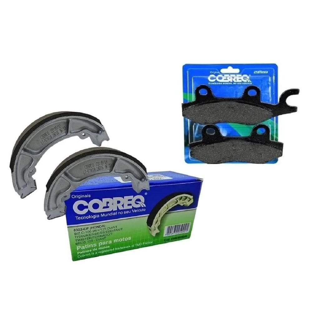 Kit Pastilha + Lona Freio Cobreq Ys Fazer 250 2005 Ate 2015