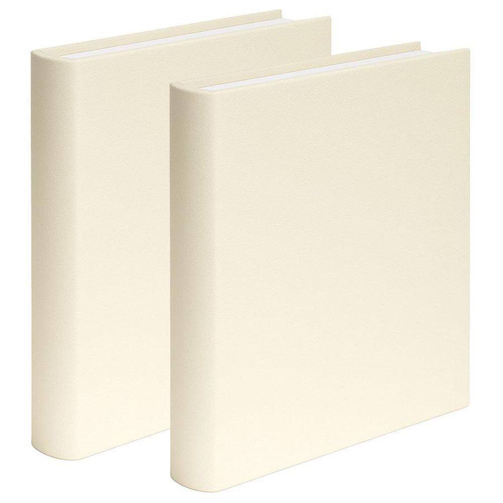 Kit 2 Livro Caixa Porta Objetos Decoração 32X23Cm Marfim