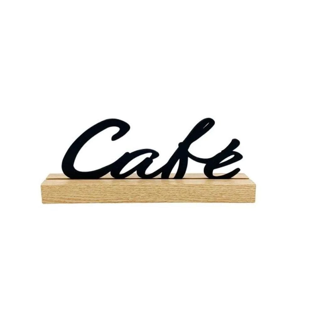 Enfeite De Mesa Palavra Café Decorativo 20cm