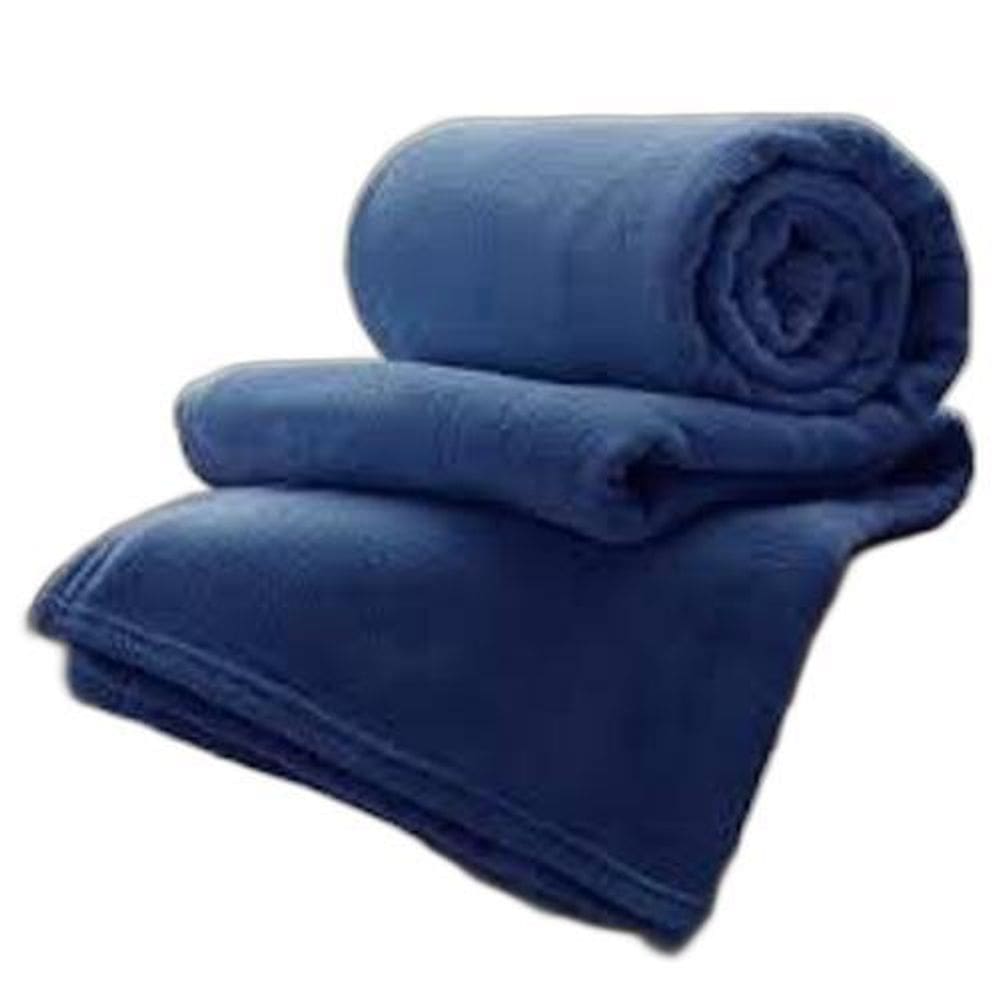 Manta Jolitex Unicolor Azul Marinho Jolitex 1,80 X 2,20 M