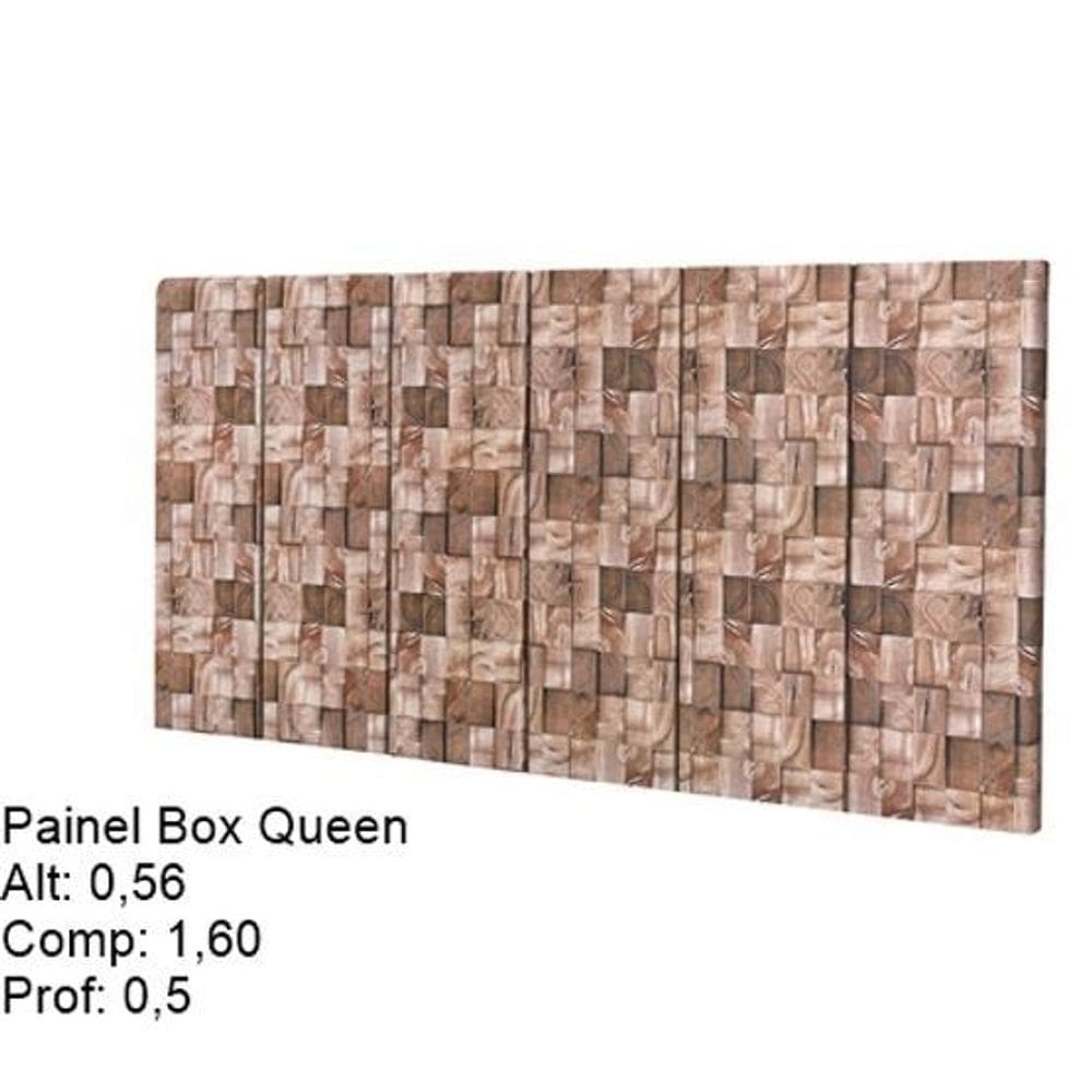 Painel Cabeceira Box Queen 1,60 Estampa Marrom Comprar